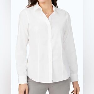 Foxcroft No Iron Button Down White Shirt